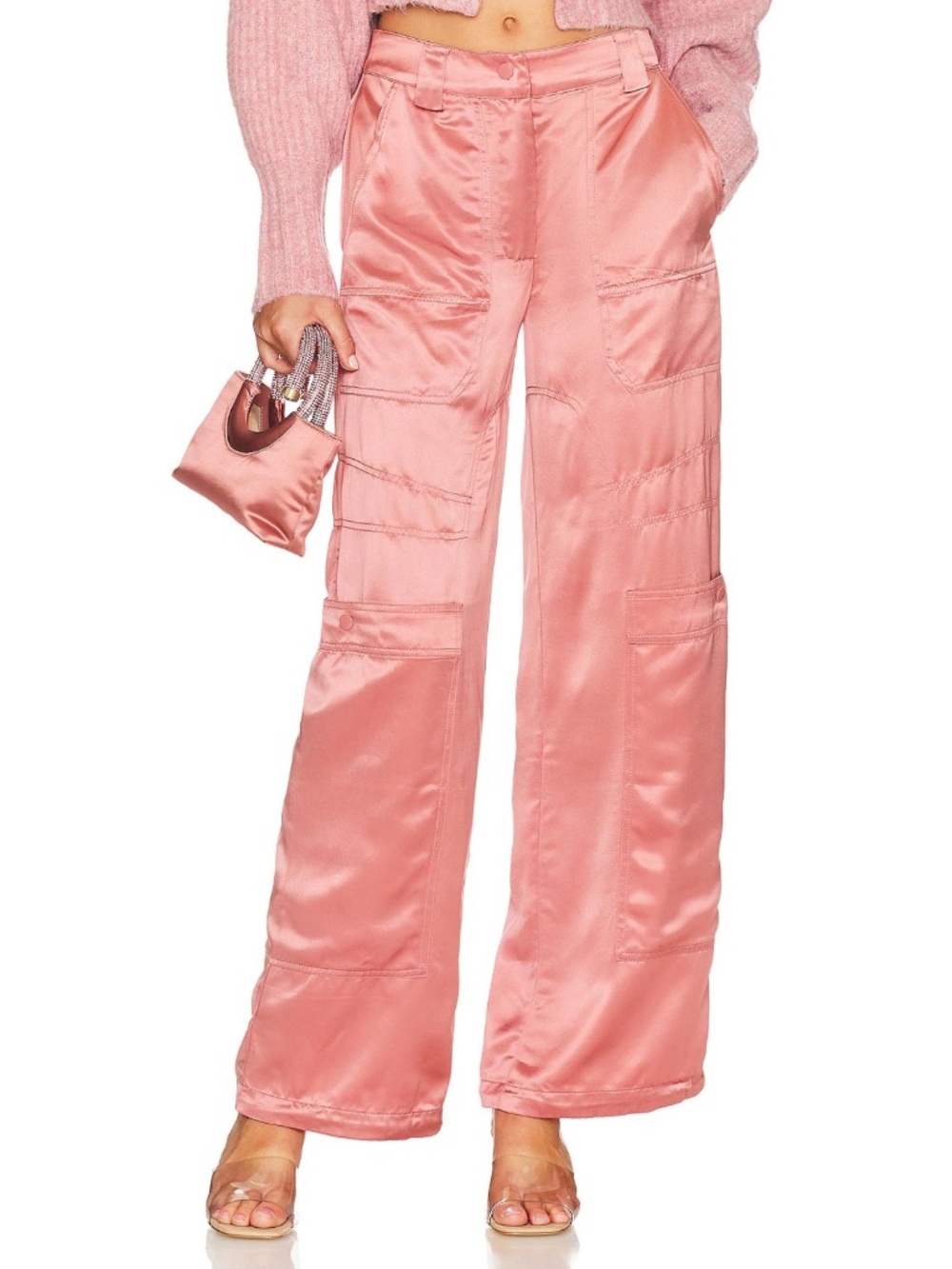 Cult Gaia Wynn Wide-Leg Satin Pants